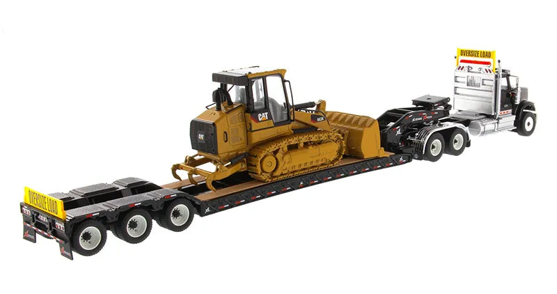 Miniatura Colecionável - Caminhão International HX520 com Trator de Esteira C - Escala 1:50