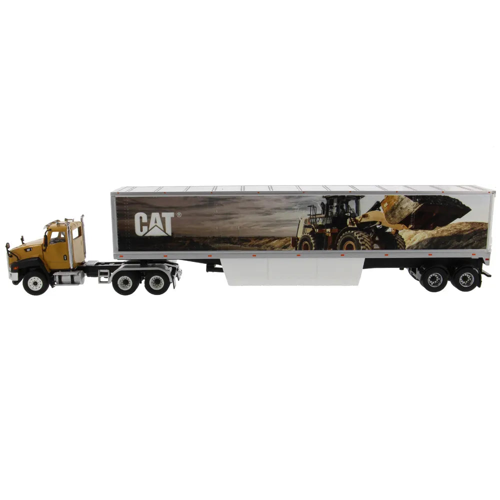 Miniatura Colecionável - Caminhão CAT CT660 com Trailer - Escala 1:50