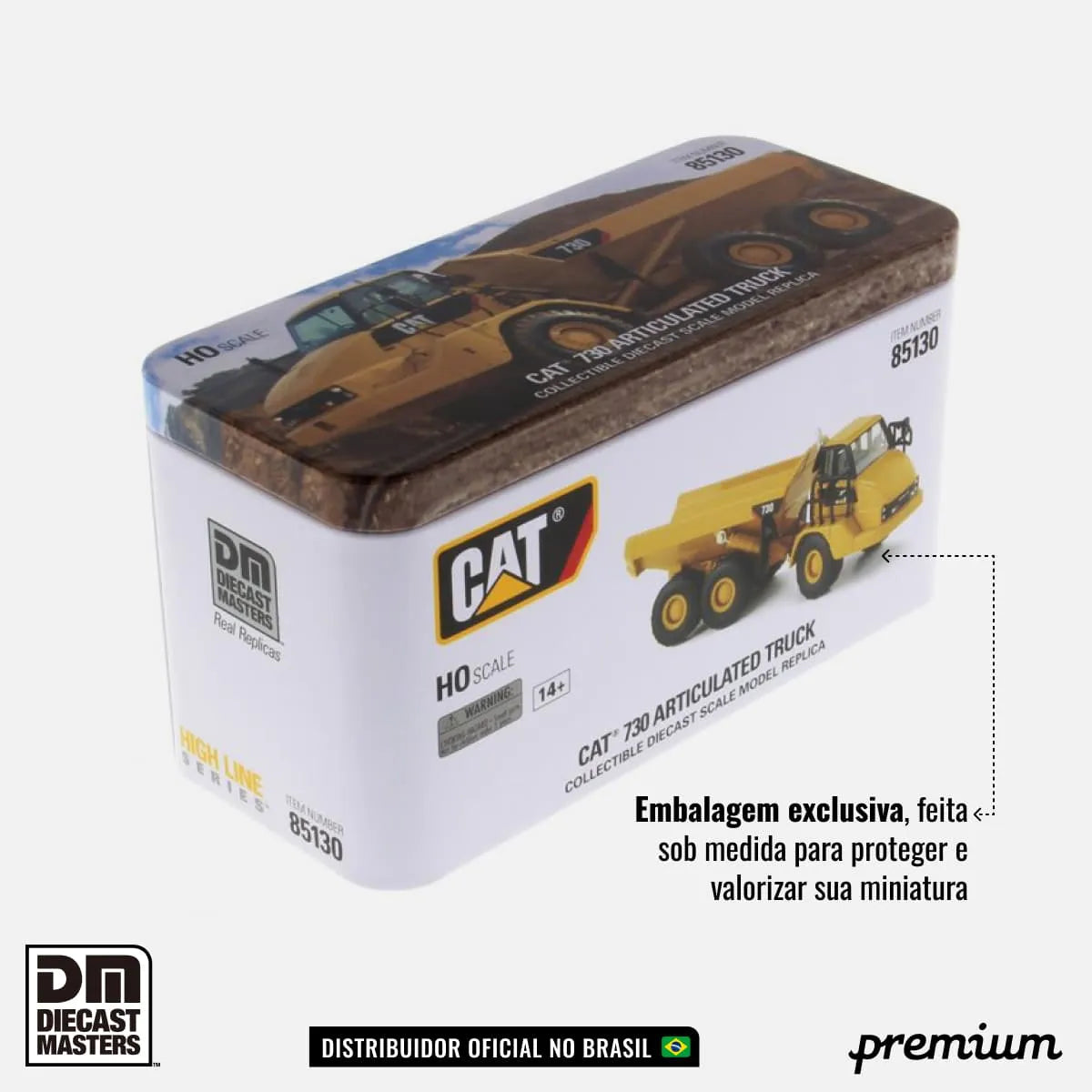 Miniatura Colecionável - Caminhão Articulado CAT 730 - Escala 1:87