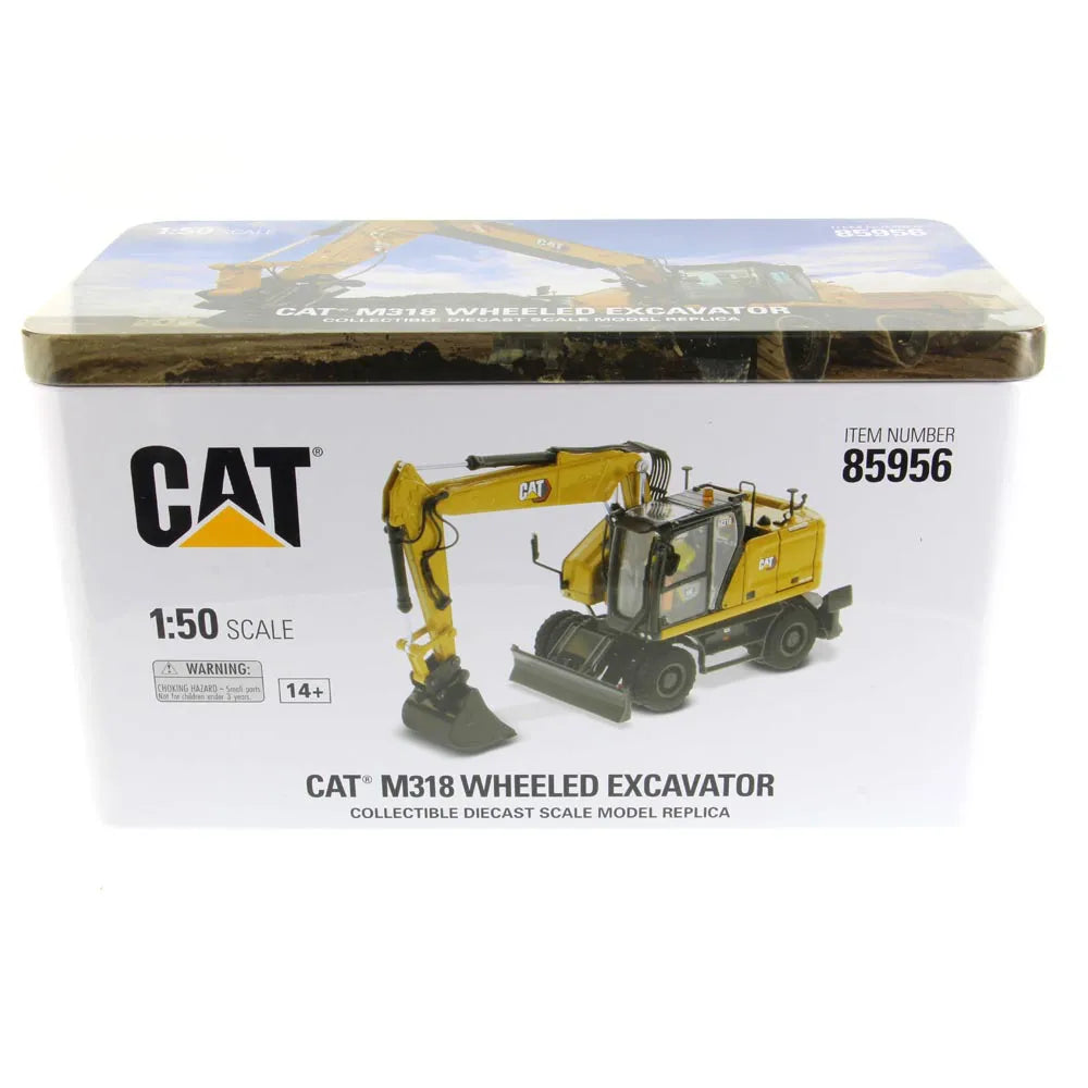 Miniatura Colecionável - Escavadeira de Rodas CAT M318 - Escala 1:50