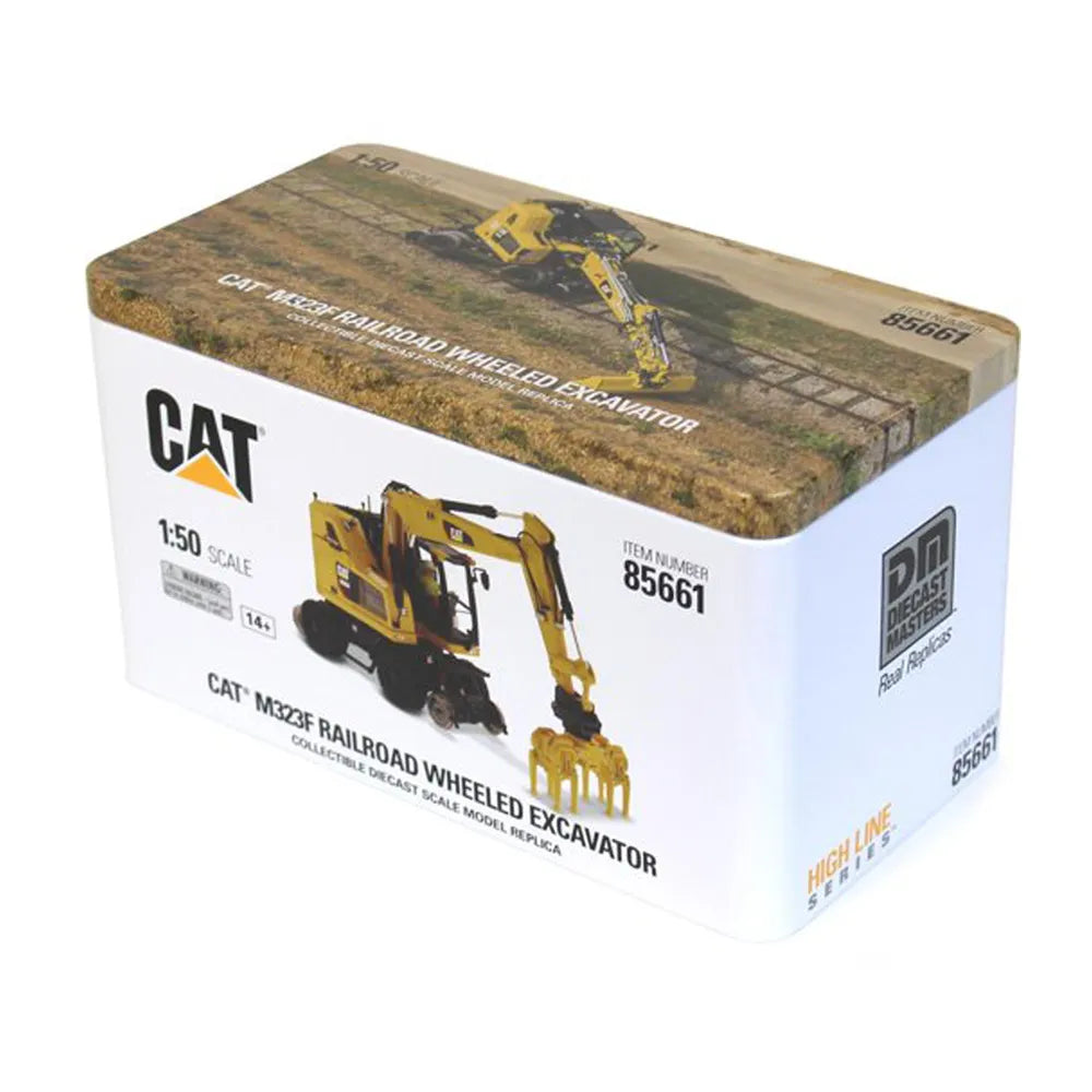Miniatura Colecionável - Escavadeira para Trilho CAT M323F - Edição Especial SY - Escala 1:50
