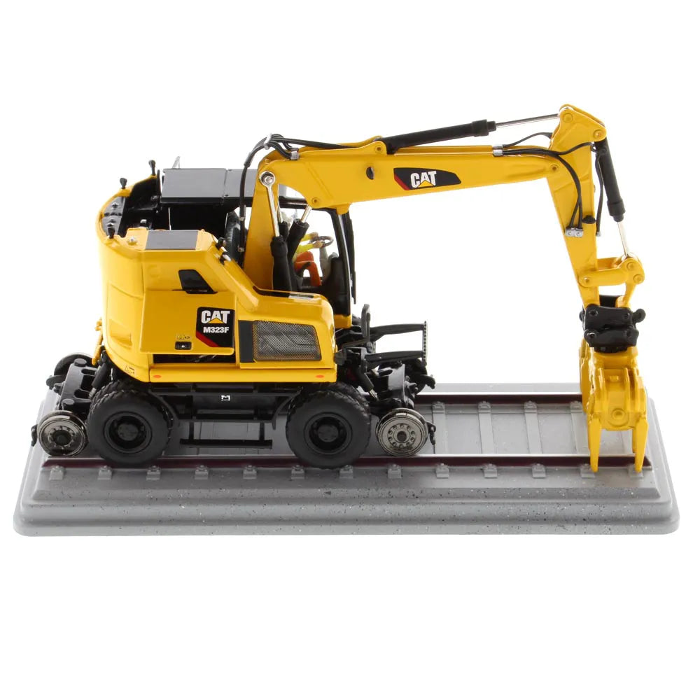 Miniatura Colecionável - Escavadeira para Trilho CAT M323F - Edição Especial SY - Escala 1:50