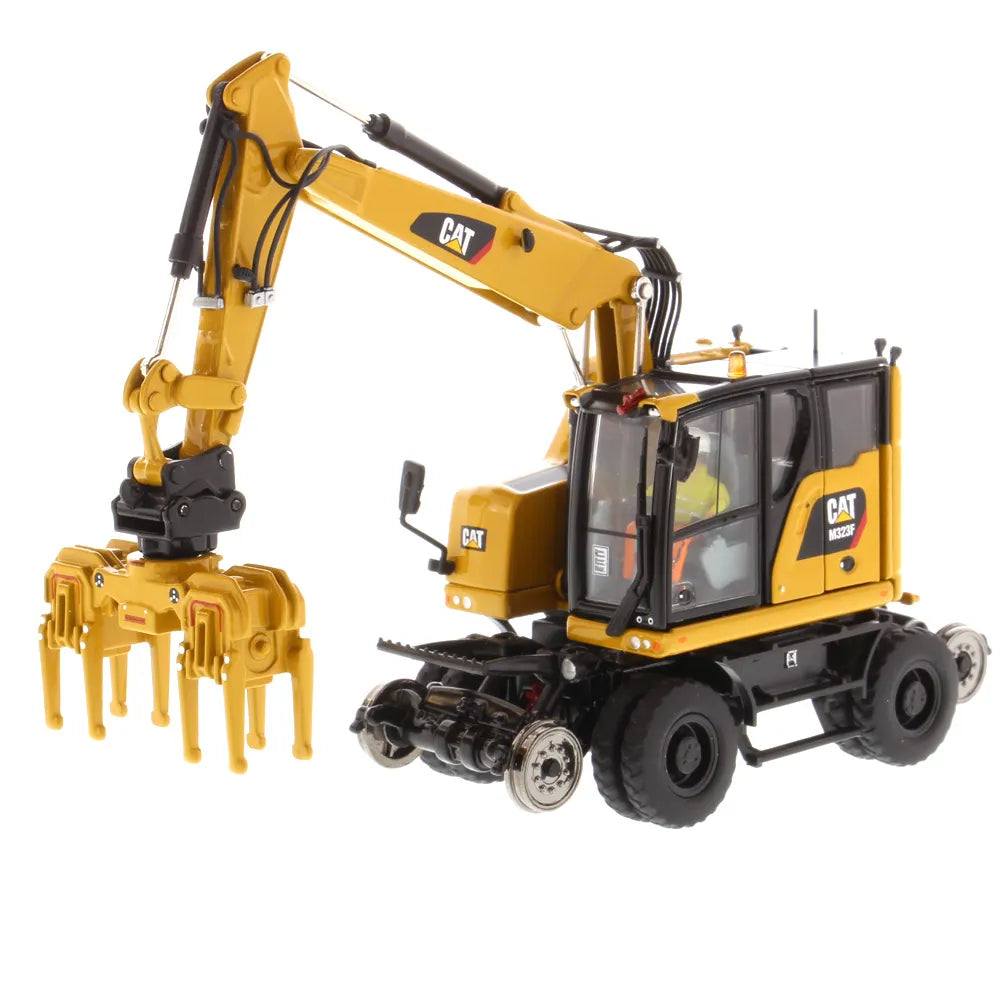 Miniatura Colecionável - Escavadeira para Trilho CAT M323F - Edição Especial SY - Escala 1:50