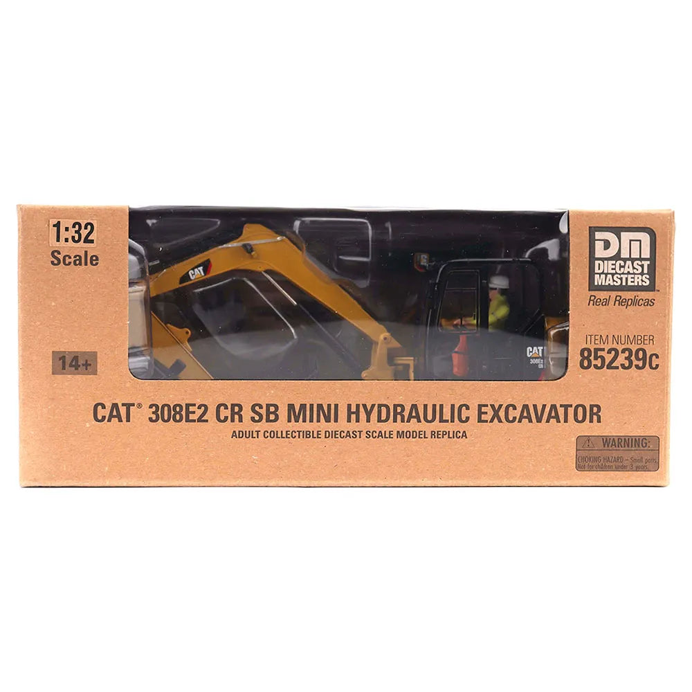Miniatura Colecionável - Mini Escavadeira Hidráulica CAT 308E2 - Escala 1:32