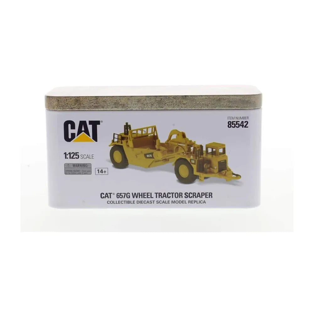 Miniatura Colecionável - Trator Raspador CAT 657G - Escala 1:125
