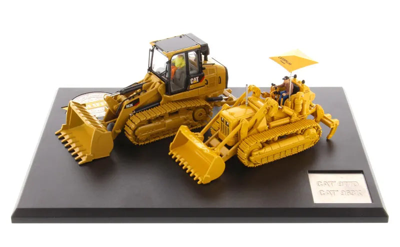Miniatura Colecionável - Tratores de Esteira CAT 963K e 977 - Escala 1:50