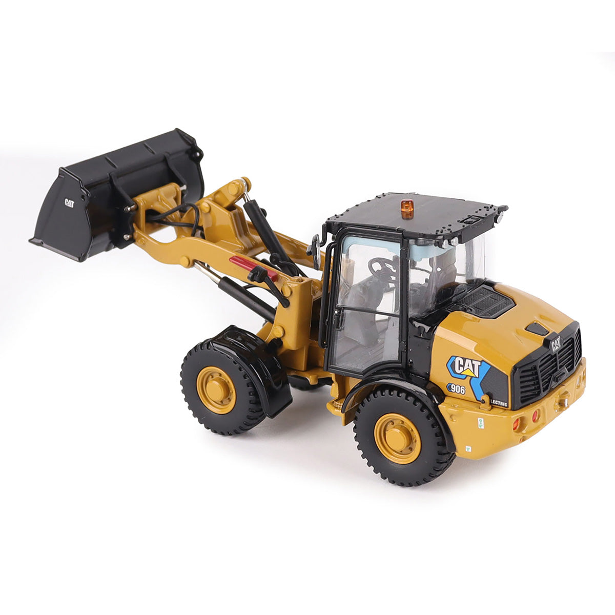 Miniatura Colecionável - Carregadeira de rodas compacta elétrica CAT 906 - Escala 1:50